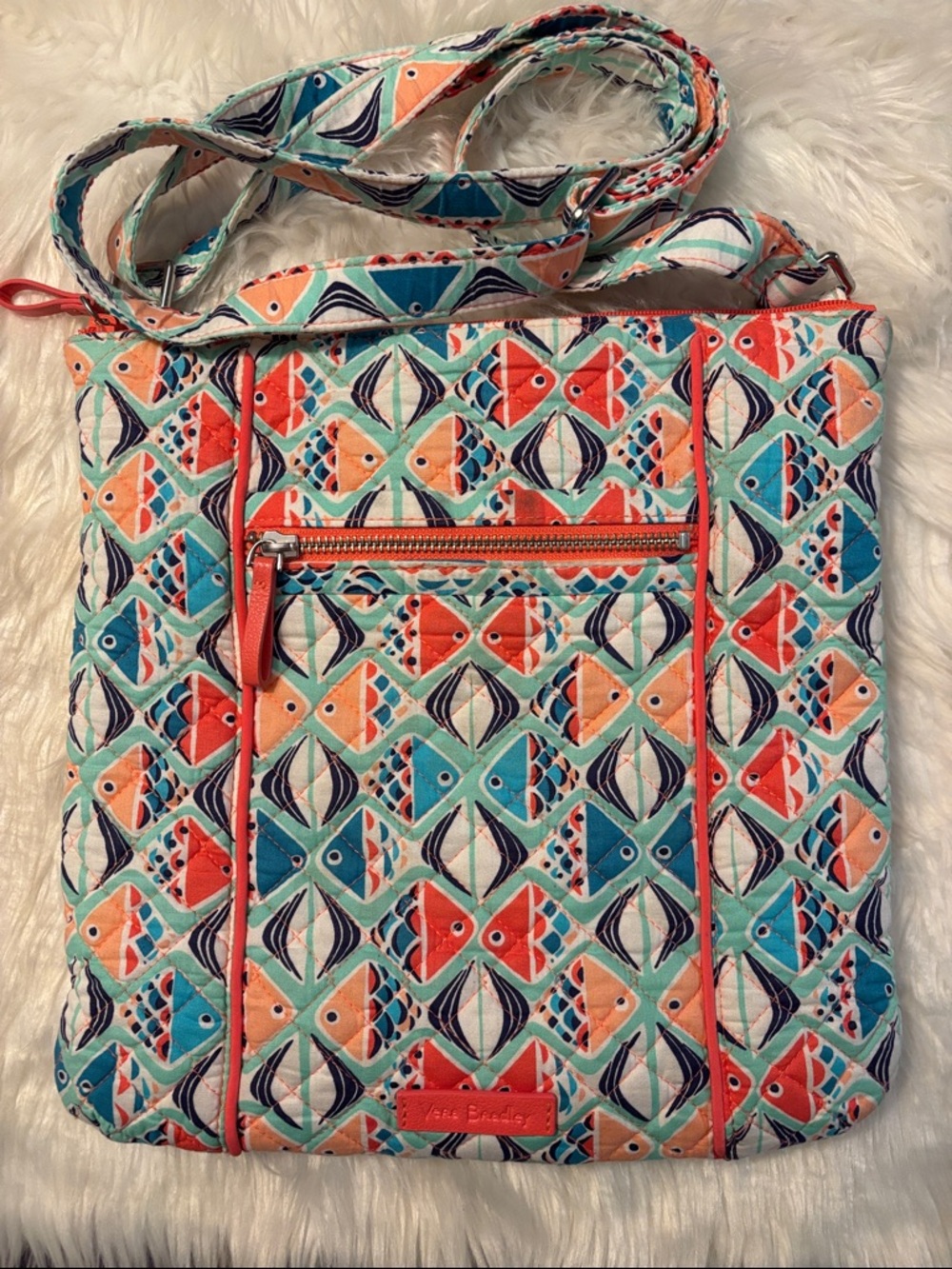 Vera Bradley Go Fish Shoulder Purse